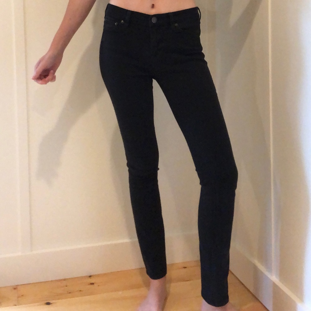 J Crew Black straight leg jeans